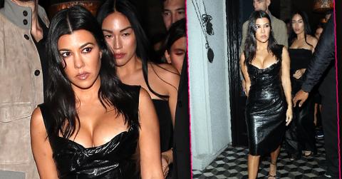 Kourtney Kardashian Busts Out Of Dress During Girls Night