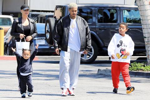 amber rose photos weeks before breakup all smiles baby daddy ae alexander son slash cheated women r