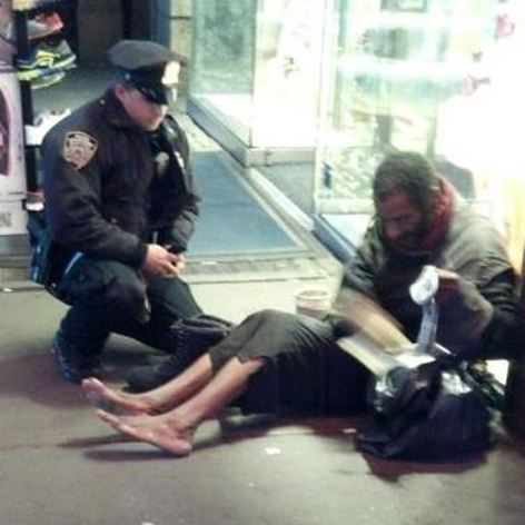 //homeless boots nypd