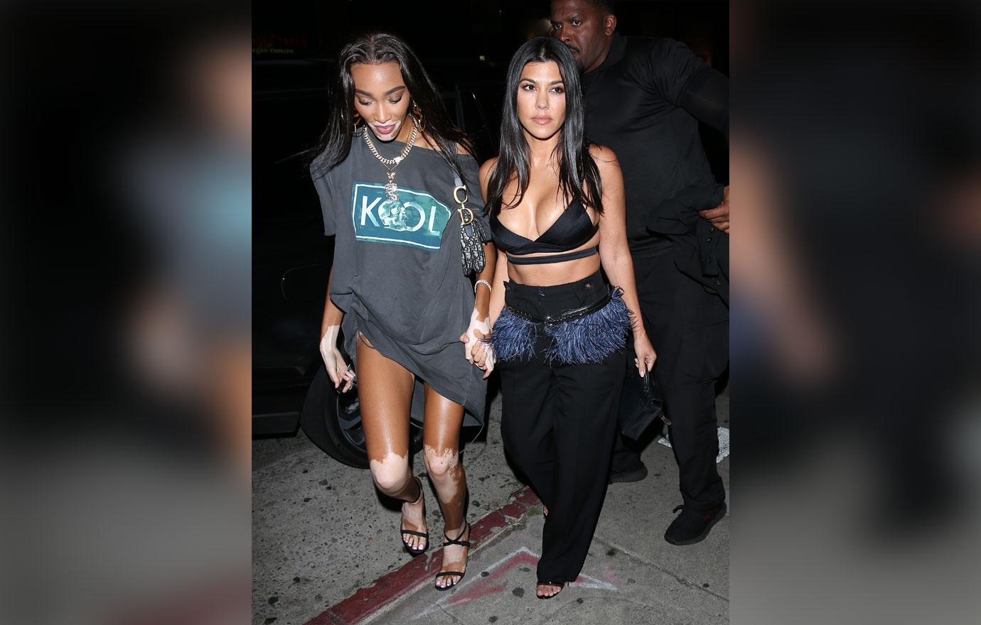 Kourtney Kardashian Wears Bra To Party With Luka Sabbat