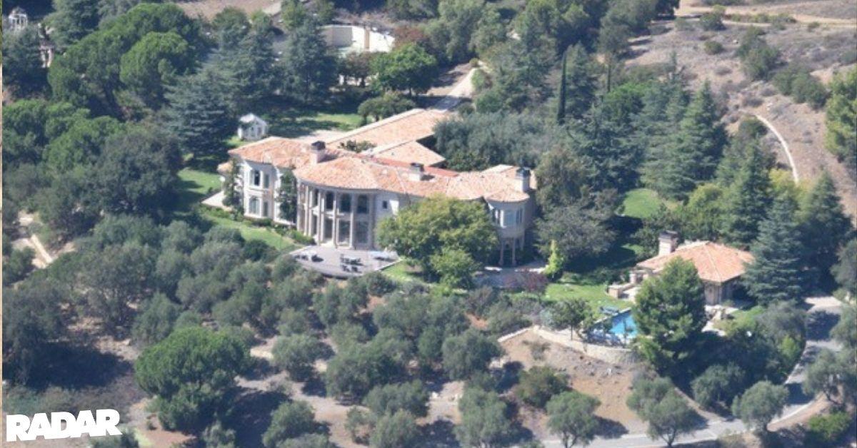Spears' retreat is surrounded by acres of forest.