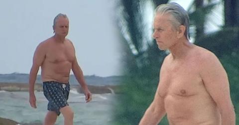 //michael douglas shirtless beach mexico pp