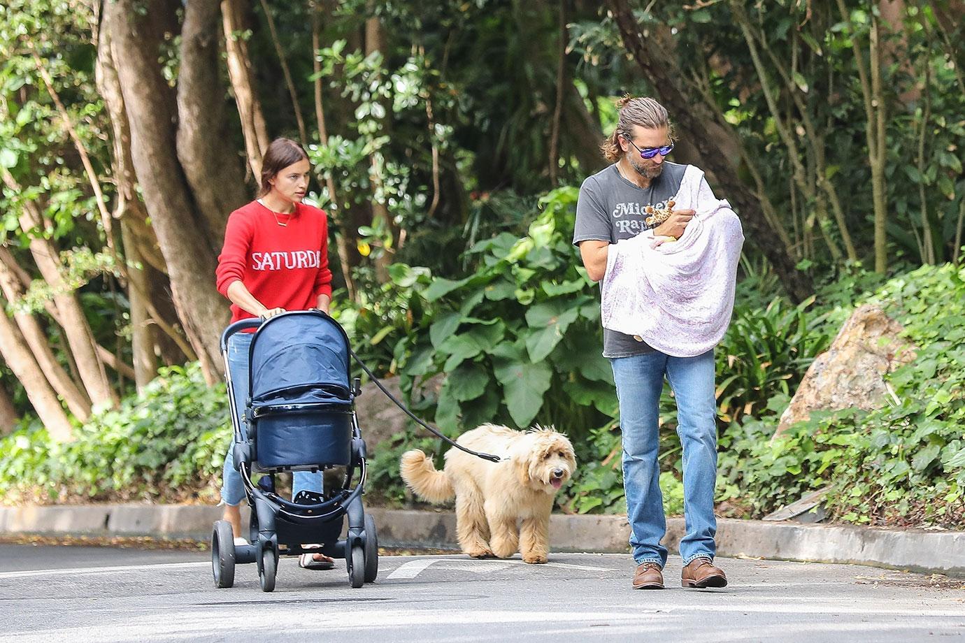 Bradley Cooper Irina Shayk Baby Daughter Stroller Walk