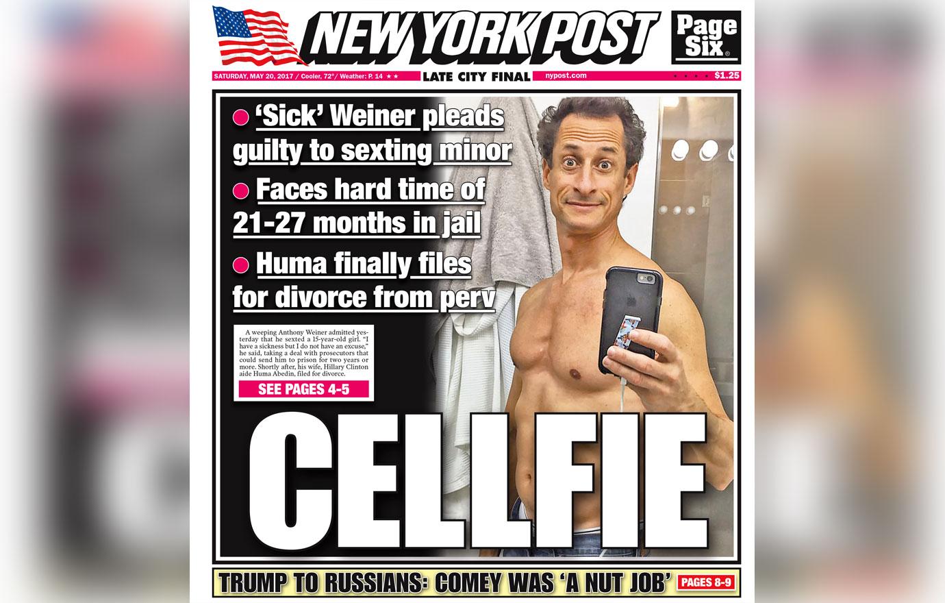 anthony weiner joins confide app sexting scadal  year old