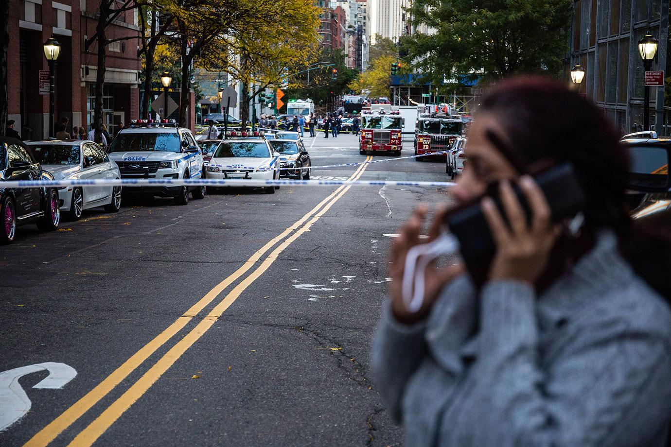 NYC car crash shooting photos video