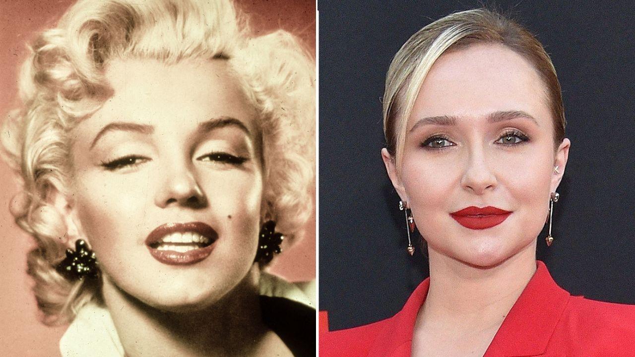A photo of Marilyn Monore alongside a photo of Hayden Panettiere