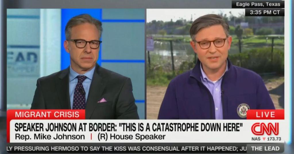 Speaker Mike Johnson Slams President Biden Over 'Dangerous' Border Policy