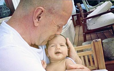 //bruce willis baby twit post