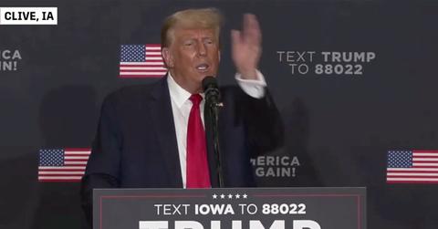 donald trump attacked flies speech animal rally iowa