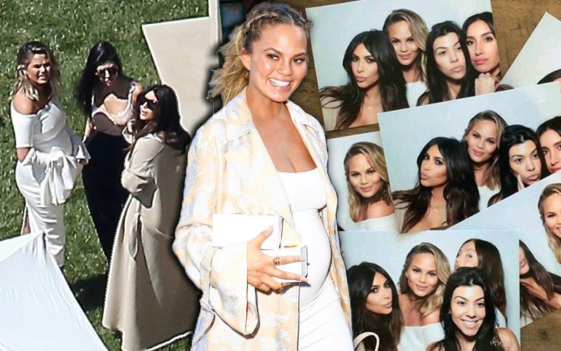 //chrissy teigen john legend kardashian baby shower