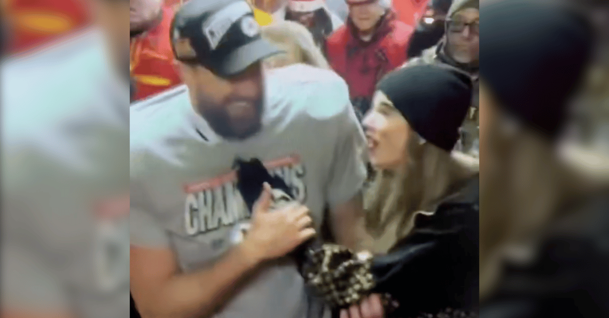 taylor swift travis kelce afc championship celebration