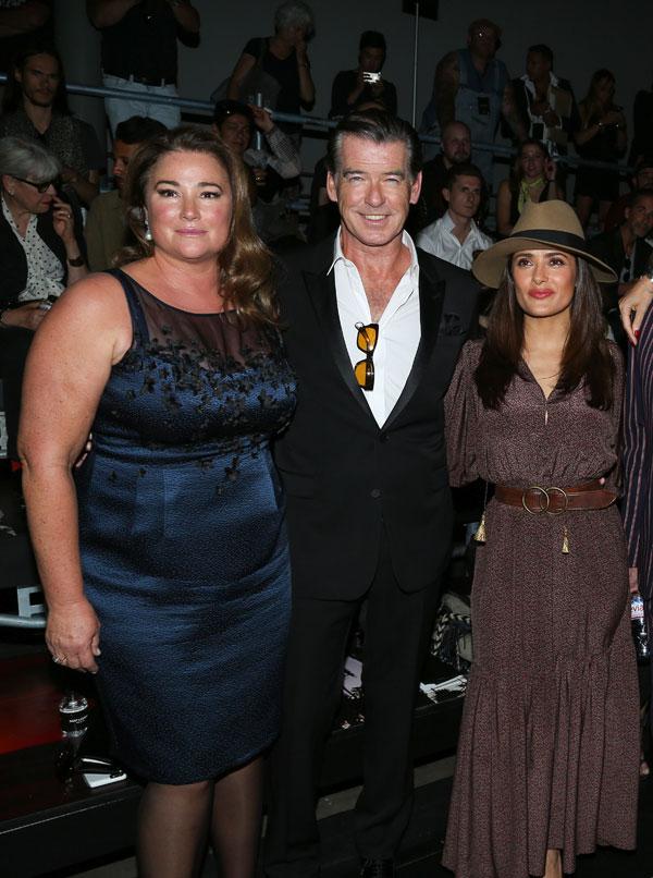 pierce brosnan keely shaye smith paris fashion week