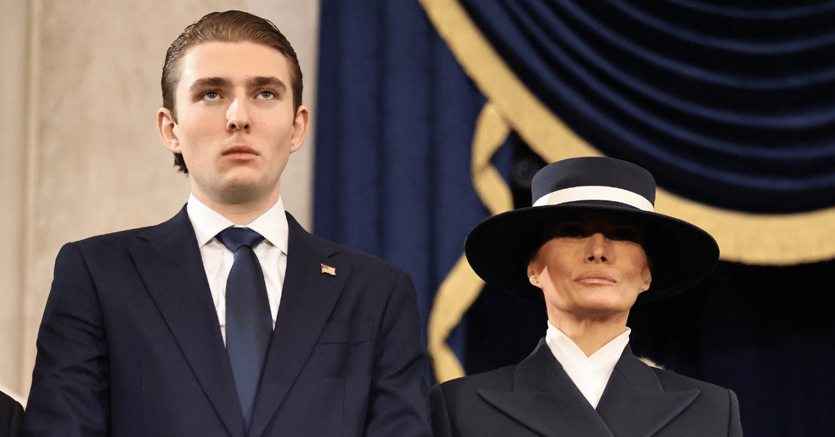 Photo of Barron and Melania Trump
