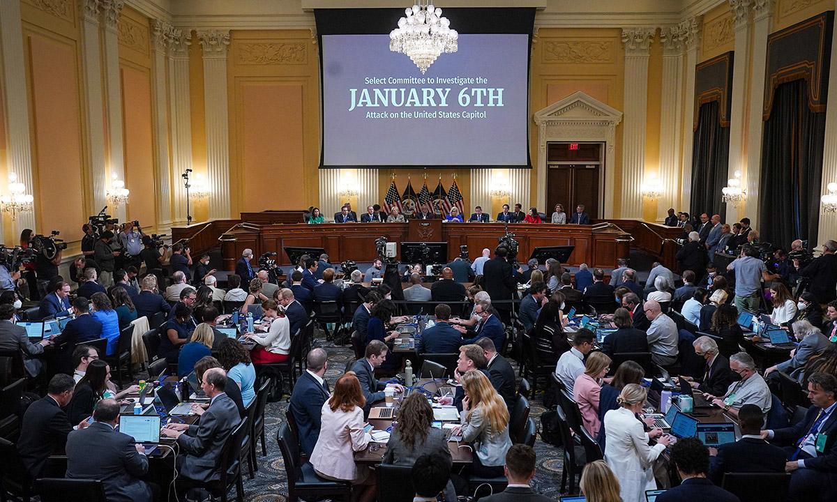Photo of January 6 Committee hearing