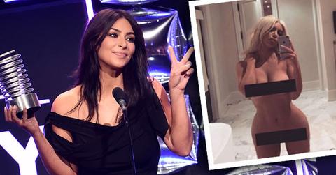 Kim Kardashian Webby Awards 2016 Naked Selfies
