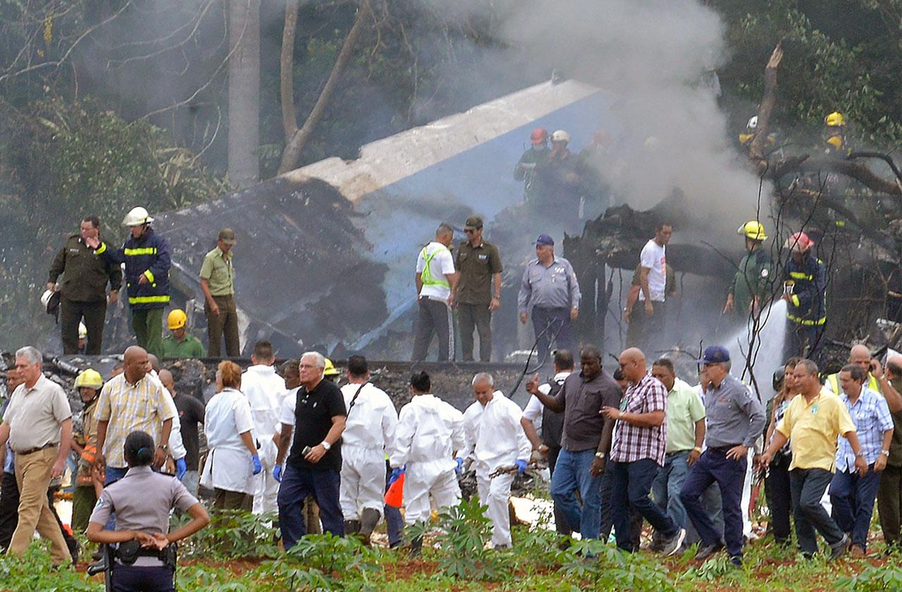 //cuban jet crashes after taking off from havana PP