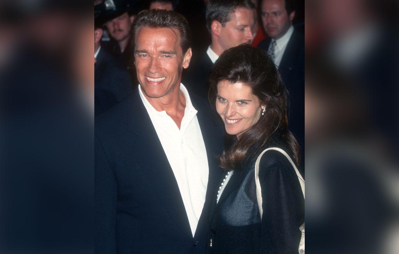 arnold schwarzenegger leg brace injury photos maria shriver divorce final