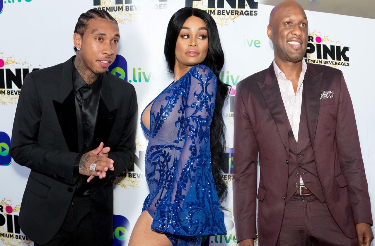 Kardashian Exes Blac Chyna Tyga Lamar odom same event