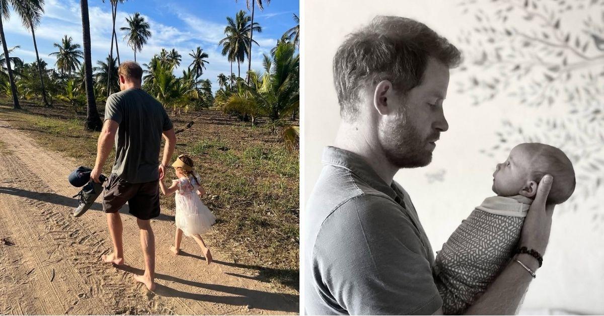 Photo of Prince Harry with Lilibeth and Archie