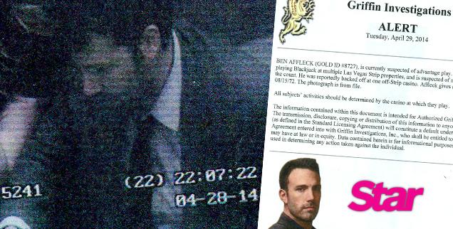 //ben affleck securty camera footage caught card counting  wide