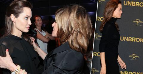Angelina Jolie Amy Pascal Run In