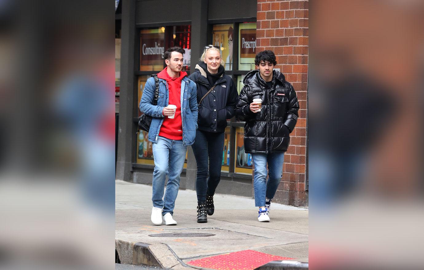 Sophie Turner Hangs With Fiance Joe Jonas And Brother Kevin