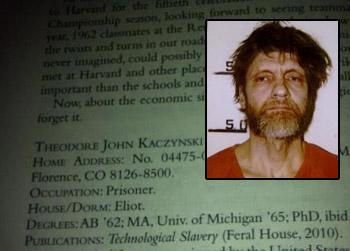//ted kaczynski updates alum status