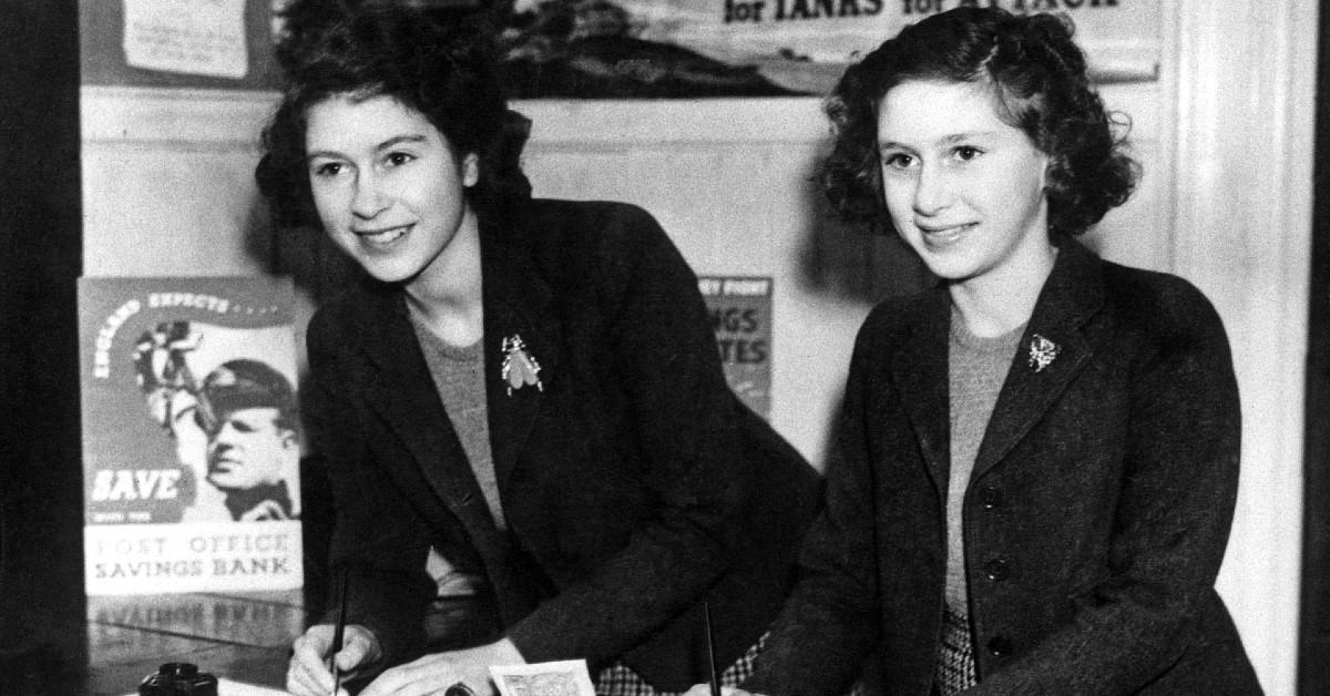 Photo of Princess Margaret and Queen Elizabeth