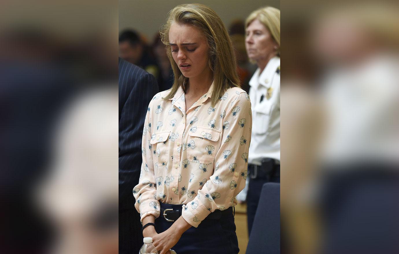 Michelle Carter in Court In 2017, Inside Conrad Roys's Car, Teen Text Killer Michelle Carter has earned 10 more days early release from prison