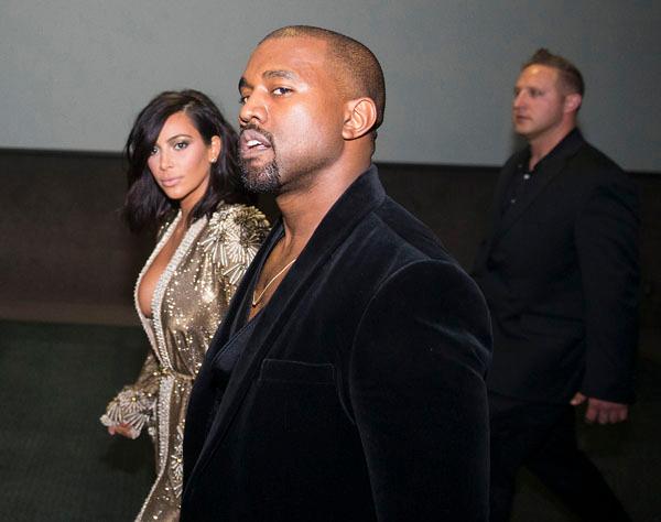 Kim Kardashian Kanye West Grammy Awards Photos