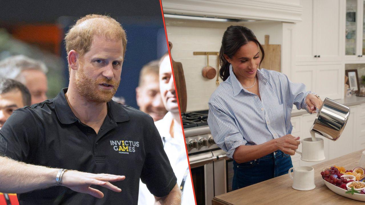 Split photos of Prince Harry and Meghan Markle