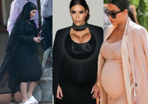 //kim kardashian painful pregnancy weight gain  pounds pp