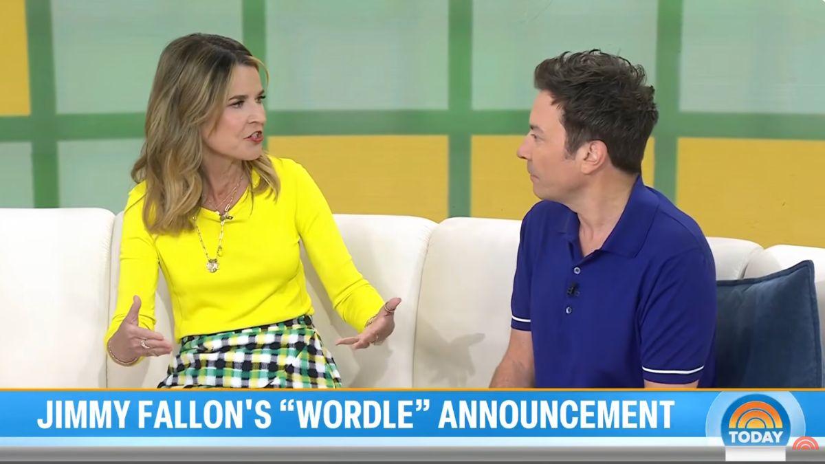 Photo of Savannah Guthrie and Jimmy Fallon