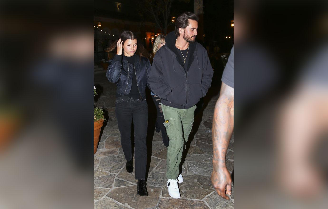 Sofia Richie Scott Disick date night wine