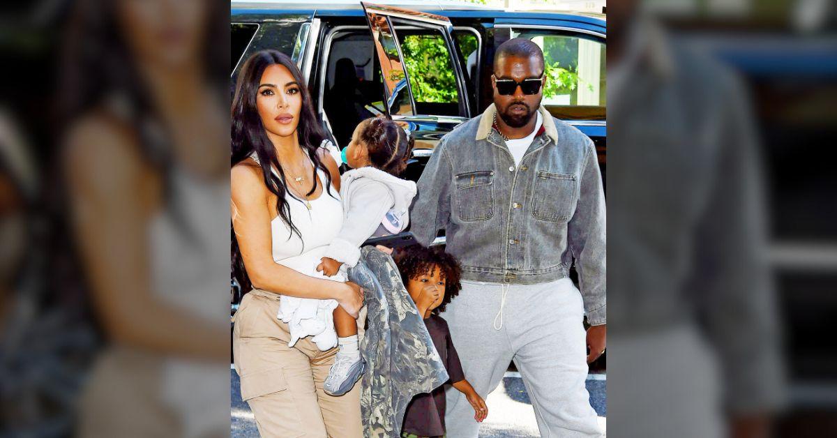 Kanye West faces the possibility of being dropped from his children’s last names as Kim Kardashian claimed she is raising them full-time.