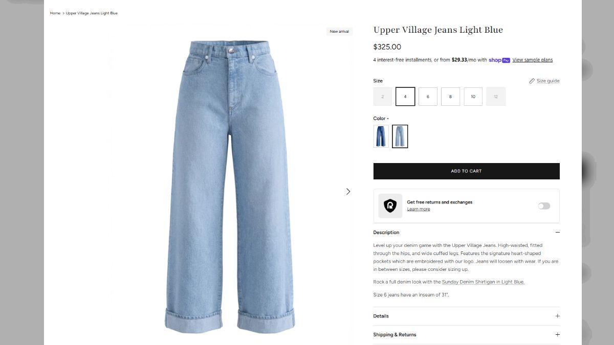 Photo of Upper Village jeans