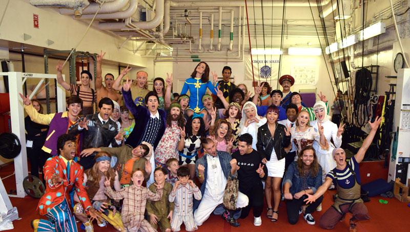 //Joe Jonas and DNCE with the cast of The Beatles LOVE by Cirque du Soleil May