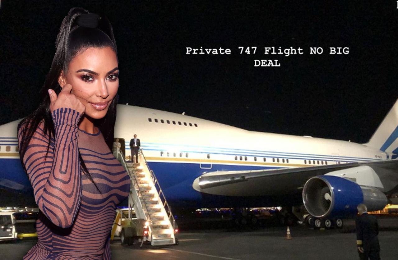 Living Large! Kim Shows Off Her Insane Private 747 Jet