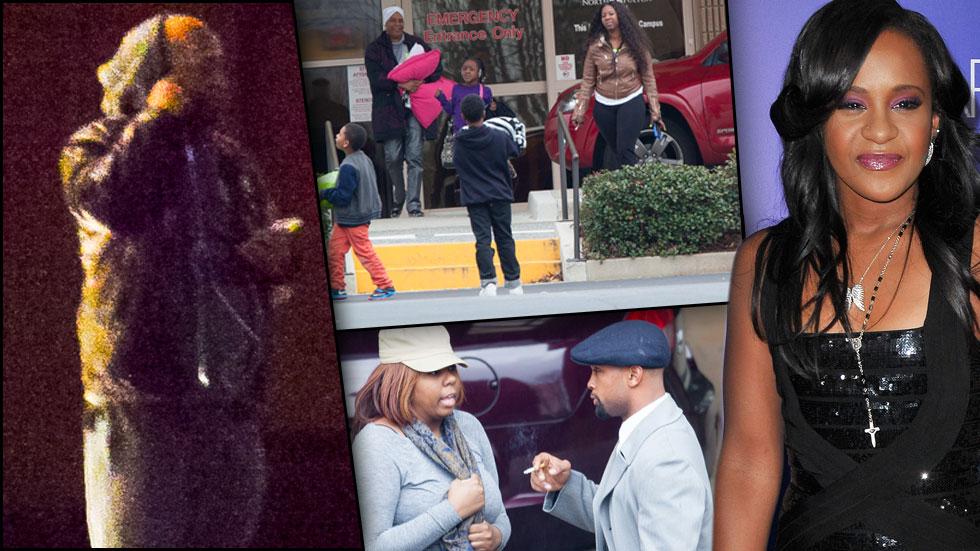 Holding Vigil Bobbi Kristina Brown's Husband Nick Gordon & Aunt Stay