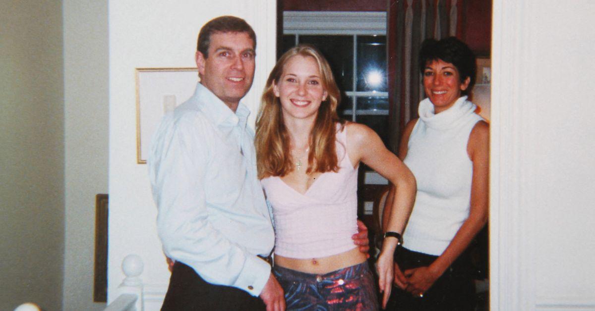 Photo of Prince Andrew, Virginia Giuffre and Ghislaine Maxwell