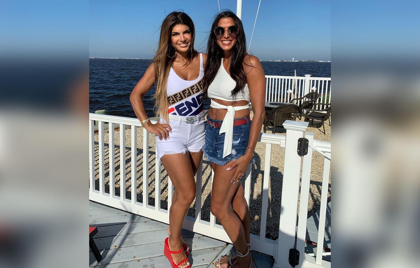 Teresa Giudice and Friend at Beach