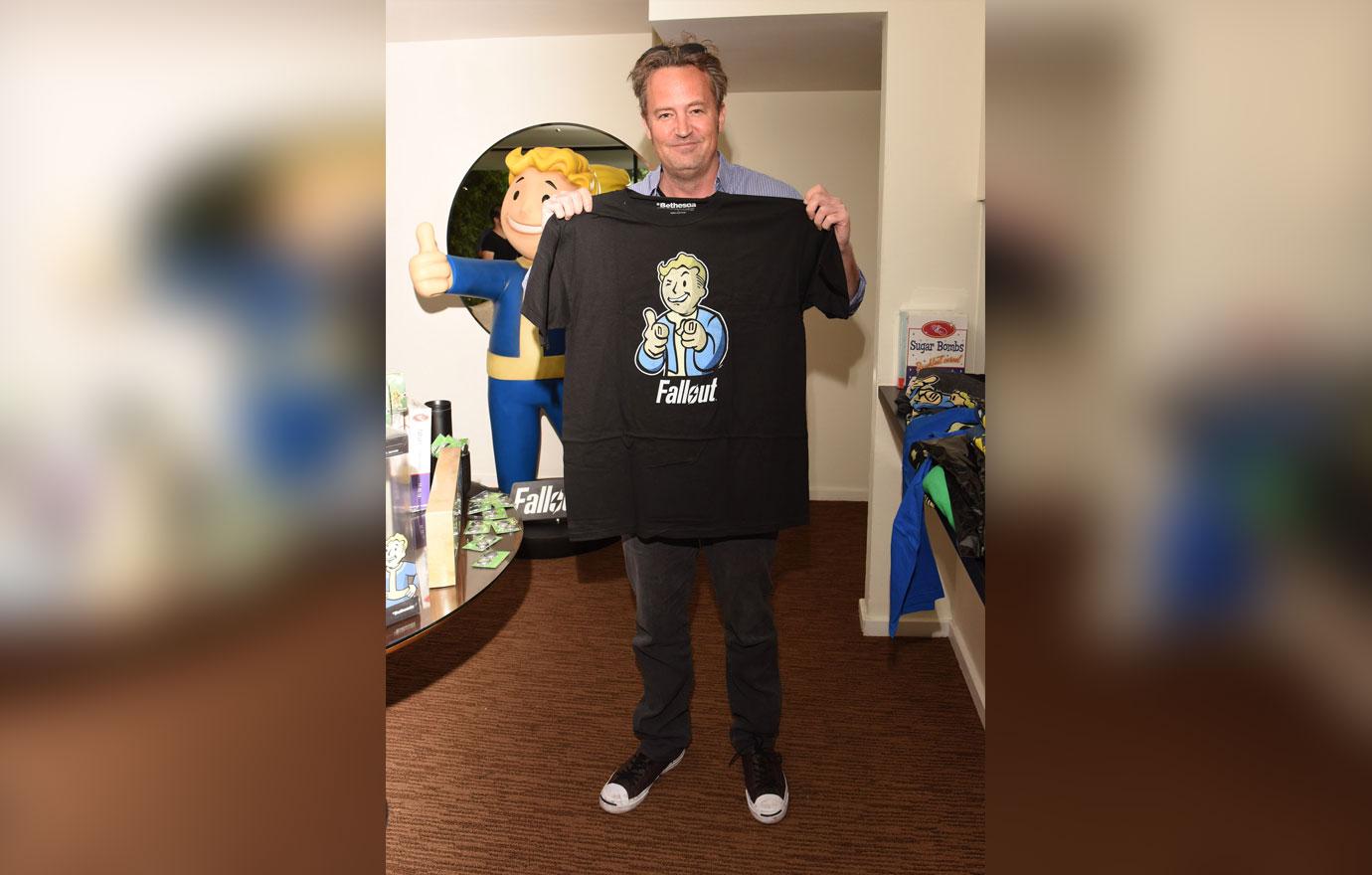 Matthew Perry attends the Fallout 4 Video Game Preview Lounge at Chateau Marmont on November 4, 2015 in Los Angeles, California.