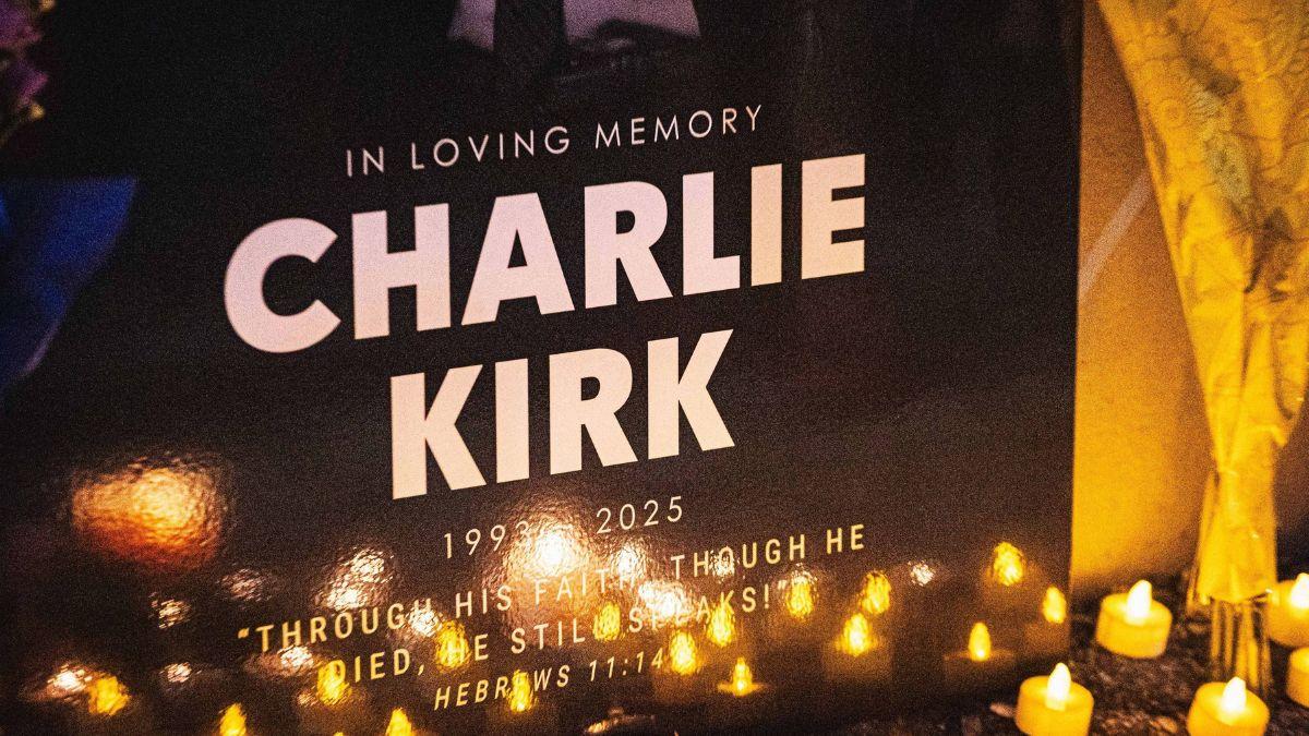 A photo of a Charlie Kirk memorial