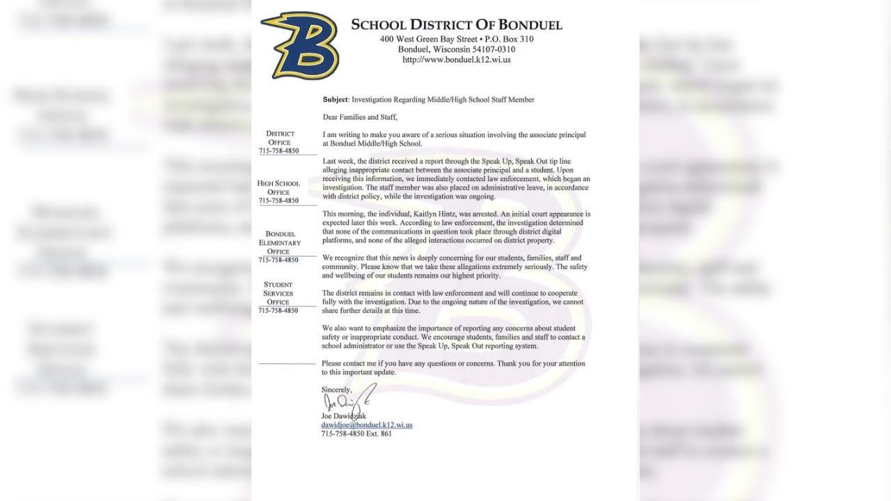 photo of school letter 