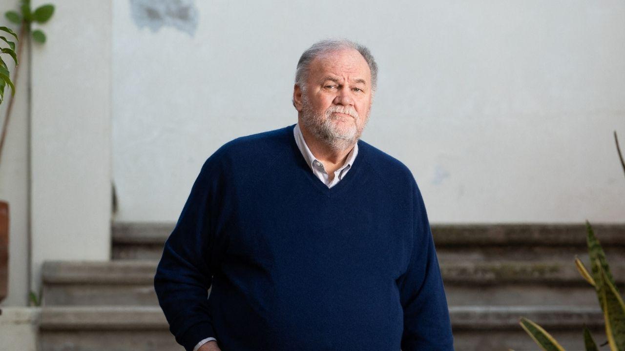 Image of Thomas Markle Sr. denies allegations of possession of child sexual abuse images made against him by his son.