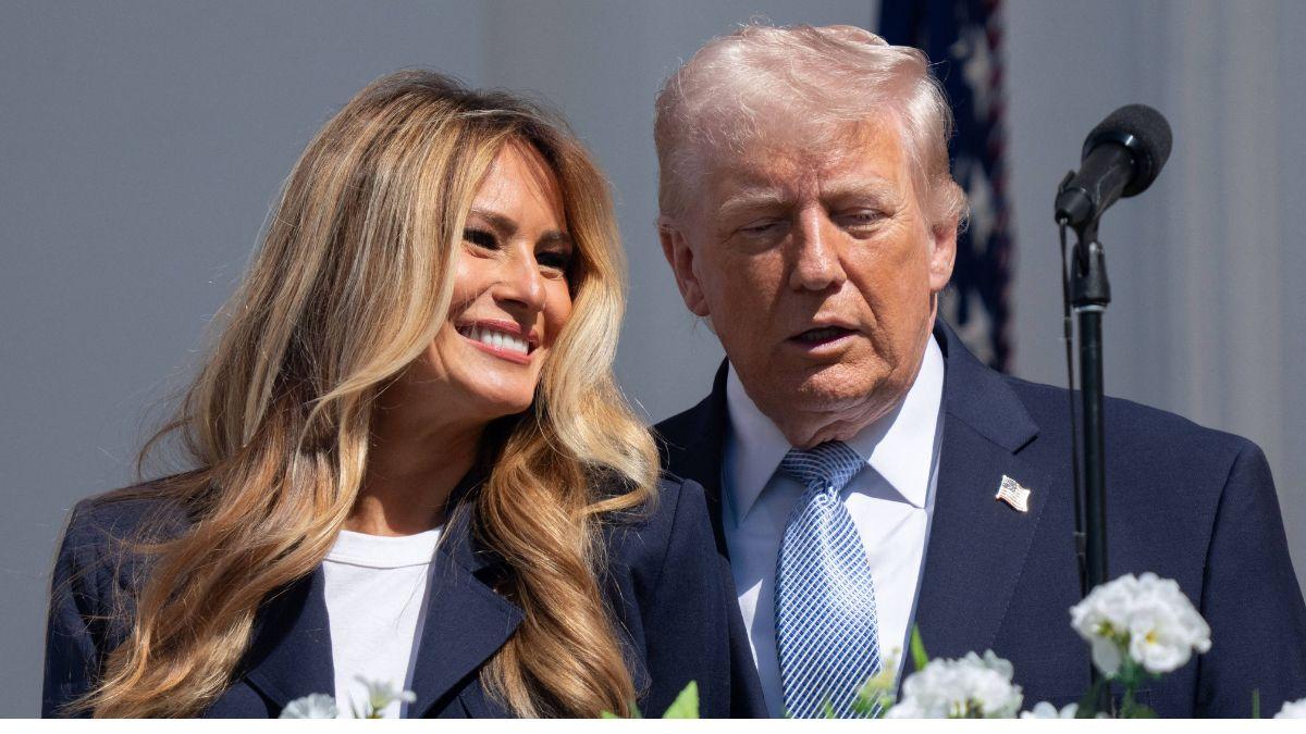 image of The expert said Donald stood 'square and fixed' toward the crowd to project confidence and power during the celebration.