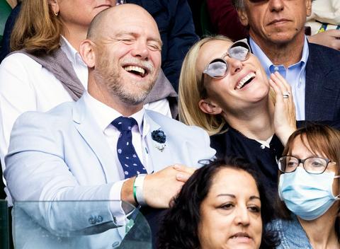 mike tindall zara laughing wimbledon