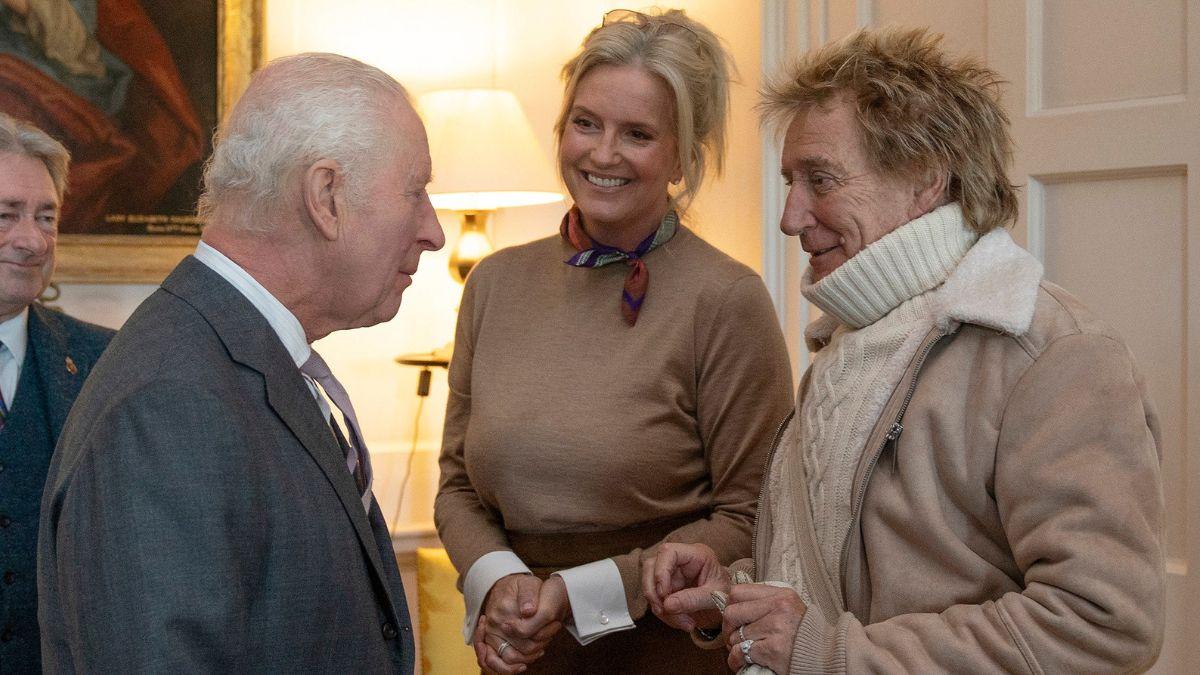 Photo of King Charles III, Rod Stewart and Penny Lancaster 