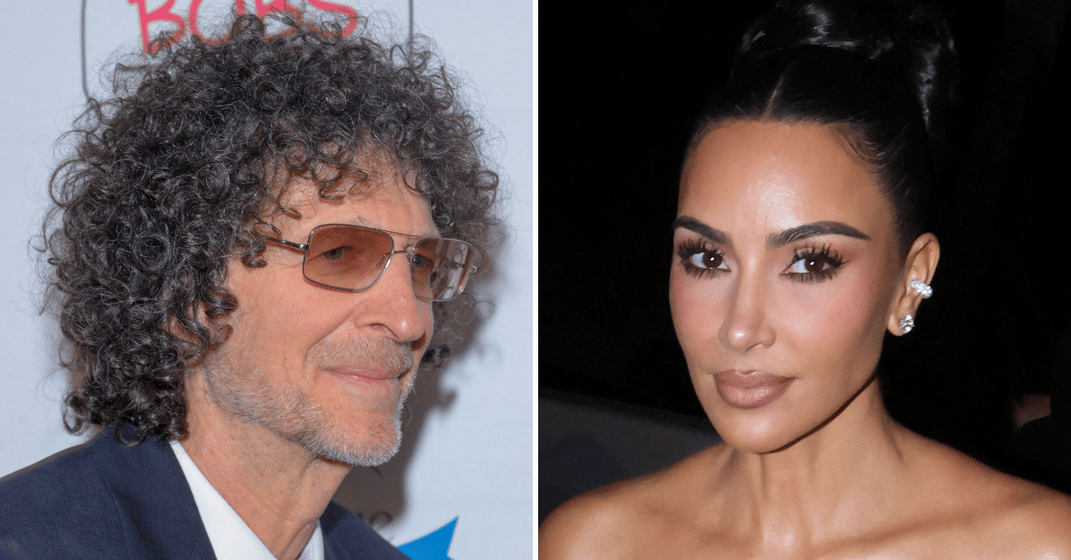 Split photo of Howard Stern, Kim Kardashian