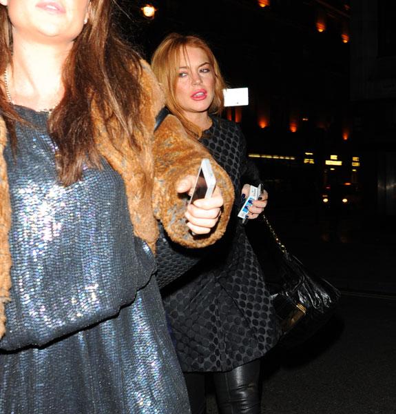 //lindsay lohan leaves chakana nightclub